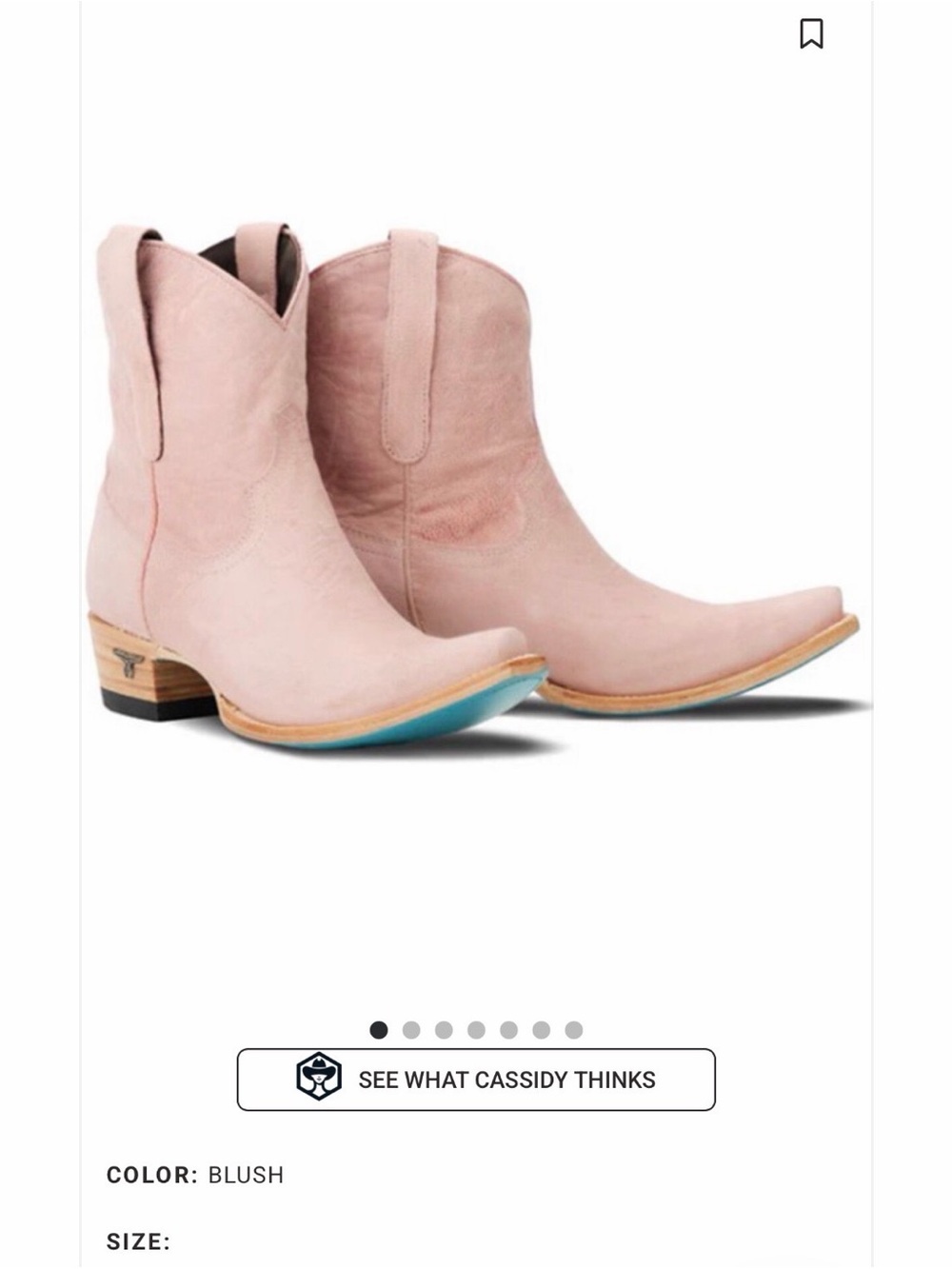 LANE Emma Jane Blush Western Booties - sold out